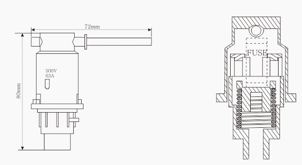 Aerial Fuse holder