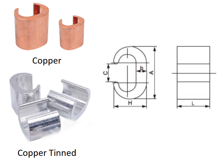 C type Compression Copper Wire Clamp