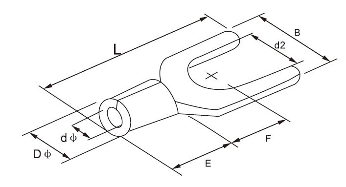 Non-insulated fork spade terminal,U-Type wire connector,electrical crimp terminal,fork spade terminal,crimp terminal