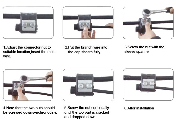 Twin screw installation piercing connector 