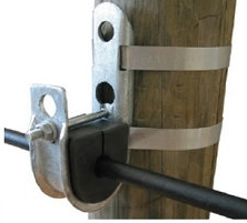 Suspension clamp with pole banding