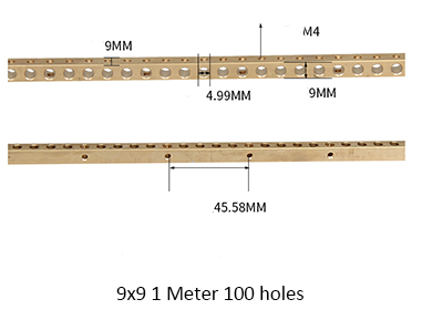 9x9 Screw Earth Blocks 1 meter 100 holes