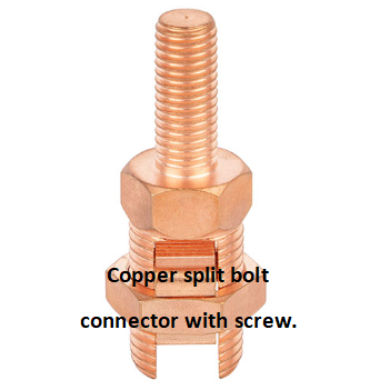 copper split bolt connector with screw